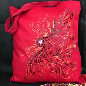 Hand painted tote bag